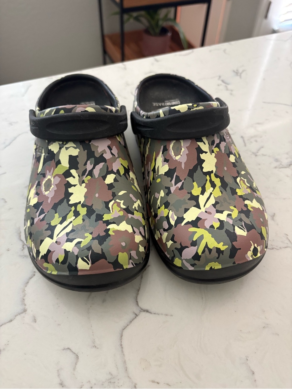 Women’s Water Clog Shoes in Green Multi Camo - Slip-On Comfort